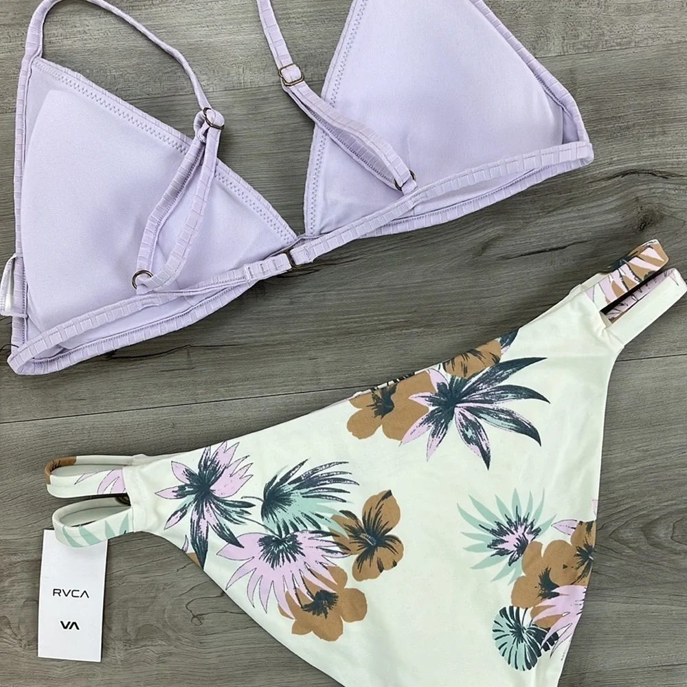 🔆RVCA🔆RIP CURL🔆PREMIUM SURF BANDED FIXED ROMEO FLORAL FULL BIKINI SET